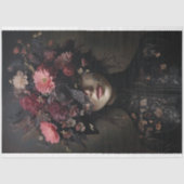 Enchanted Noir - Gotische Bloemengodin Decoupage Tissuepapier (Voorkant)
