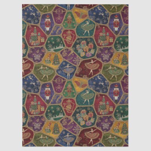 Enchanted Nutcracker Ballet Christmas Tissuepapier (Voorkant)