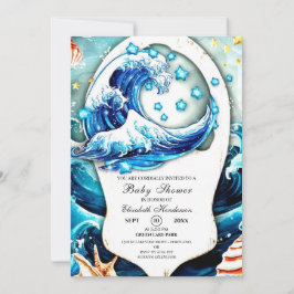 Enchanted Ocean Waves Baby shower Kaart