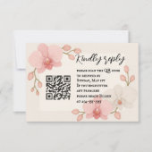 Enchanted Orchid QR Code RSVP Card (Voorkant)