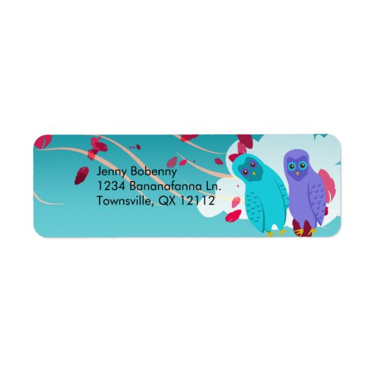 Enchanted Owls Return Address Labels (Voorkant)