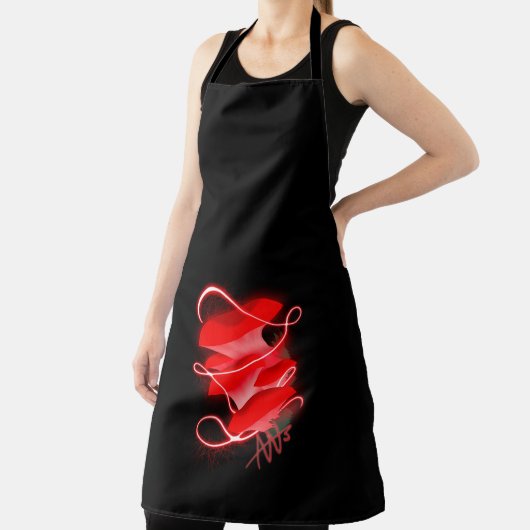 Enchanted Oyster Glowing Red Mushroom Zwart Schort (Insitu)