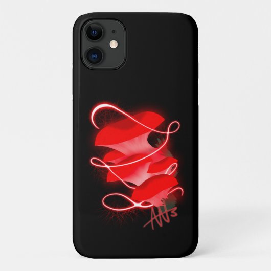 Enchanted Oyster Glowing Rode Paddestoel Telefoon  Case-Mate iPhone Case (Achterkant)