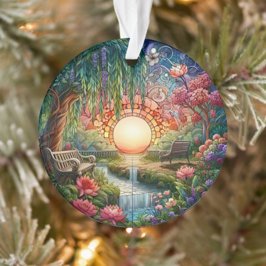Enchanted Park Glas in lood Mozaïek Ornament (Boom)