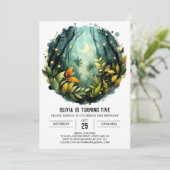 Enchanted Pastel Natuur Woodland Verjaardag Kaart (Staand voorkant)