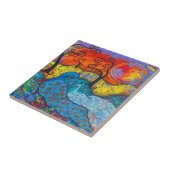 Enchanted Peacocks Art Tile Tegeltje (Zijkant)