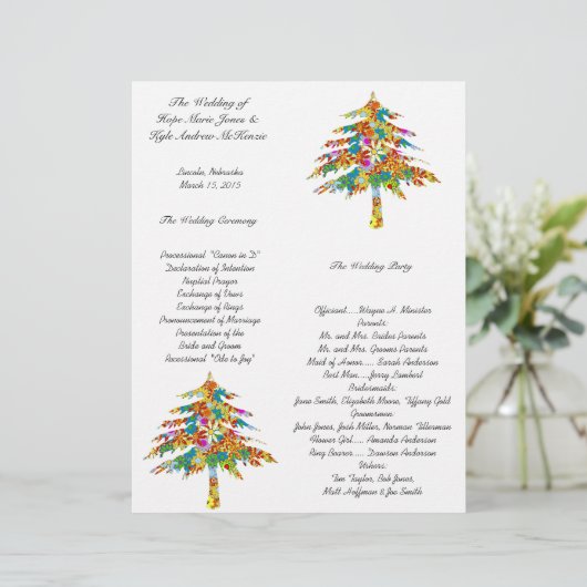 Enchanted Pine Tree Forest Wedding (Staand voorkant)
