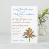 Enchanted Pine Tree Forest Wedding Kaart (Staand voorkant)