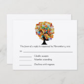 Enchanted Pine Tree Forest Wedding RSVP Kaartje (Voorkant / Achterkant)