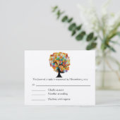 Enchanted Pine Tree Forest Wedding RSVP Kaartje (Staand voorkant)