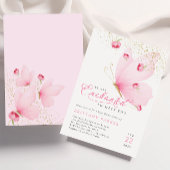 Enchanted Pink Butterfly Baby shower Kaart