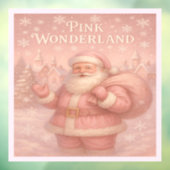 Enchanted Pink Wonderland Santa Raamsticker (Vel 3)