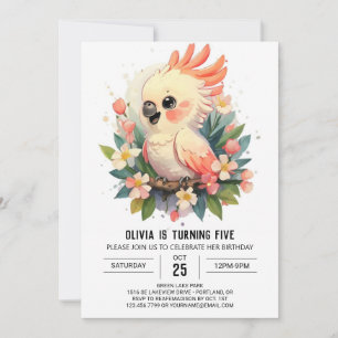 Enchanted Printable Bird Verjaardag Kaart