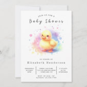 Enchanted Printable Duck Baby shower Kaart (Voorkant)
