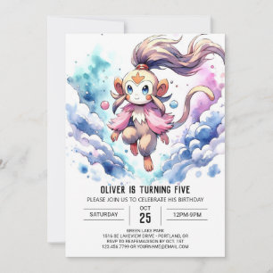 Enchanted Printable Monkey Birthday Kaart