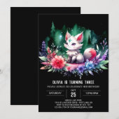 Enchanted Printable Wolf Verjaardag Kaart (Voorkant / Achterkant)