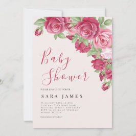 Enchanted Rose Garden Baby Shower Invitation Kaart