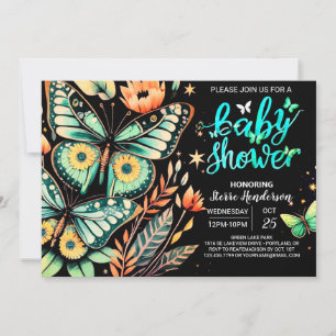 Enchanted Sage Flutter Baby shower Kaart