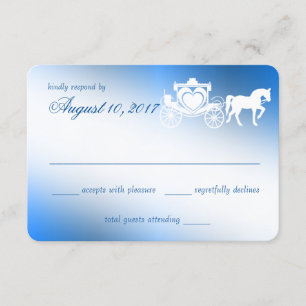 Enchanted Sappher Carriage Fairytale Reactie RSVP Kaartje