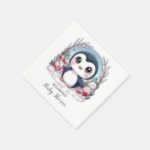 Enchanted Simple Penguin Baby shower Servet (Hoek)