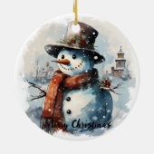 🎄 Enchanted Snowman Ornement de Noël (Dos)