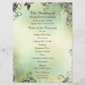 Enchanted Soirée Déco Programme de Mariage Feuille (Devant)