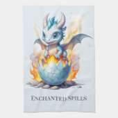 Enchanted Spills Blue Dragon Theedoek (Verticaal)