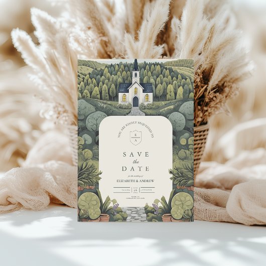 Enchanted Storybook Chapel Wedding Save The Date