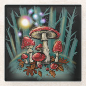 Enchanted Toadstools Glazen Onderzetter (Voorkant)