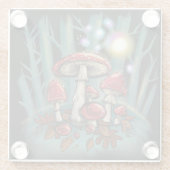 Enchanted Toadstools Glazen Onderzetter (Achterkant)