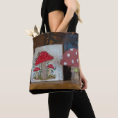 Enchanted Toadstools - Handgeschilderde Canvas Art Draagtas (Dichtbij)