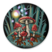 Enchanted Toadstools Keramische Knop (Voorkant)