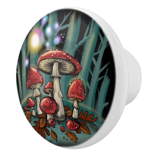 Enchanted Toadstools Keramische Knop (Rechts)