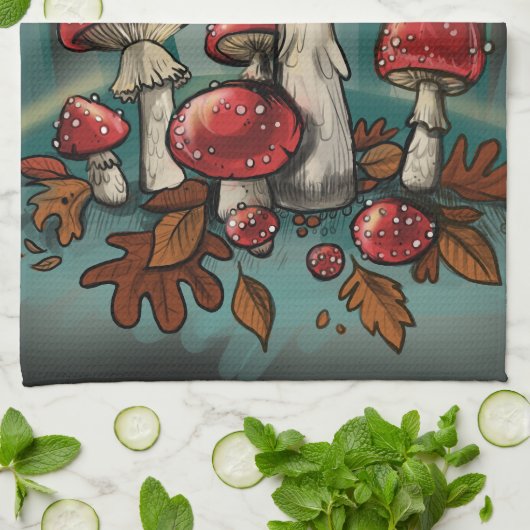 Enchanted Toadstools Theedoek (Gevouwen)