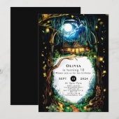 Enchanted Trees Woodland Verjaardag Kaart (Voorkant / Achterkant)