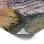 Enchanted Twilight-heks Cat Fantasy Art Poster (Hoek)