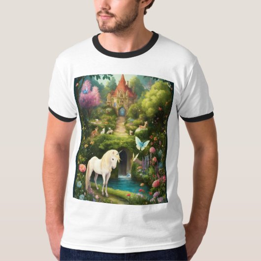 Enchanted Unicorn Forest T-shirt Design (Voorkant)
