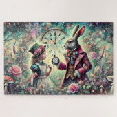 Enchanted Vintage Wonderland Rabbit & Alice Legpuzzel (Horizontaal)