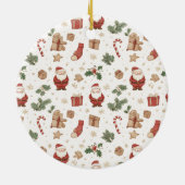 Enchanted Watercolor Holly Jolly Xmas Ornament (Achterkant)