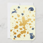 Enchanted Waterverf Woodland Gold Baby shower Kaart (Achterkant)