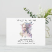 Enchanted Wedding Woodland Fairy Save The Date (Staand voorkant)