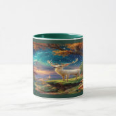 Enchanted White Stag Magical Forest Mug (Centre)