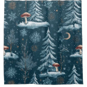 Enchanted Winter Forest Night Pattern (1) Douchegordijn (Voorkant)