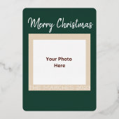 Enchanted Winter Gardens Photo Foil Carte de vacan (Verso)