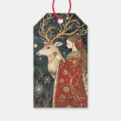 Enchanted Winter: Het meisje en het hert Cadeaulabel (Voorkant)