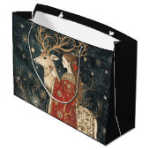 Enchanted Winter: Het meisje en het hert Groot Cadeauzakje (Achterkant Gekanteld)