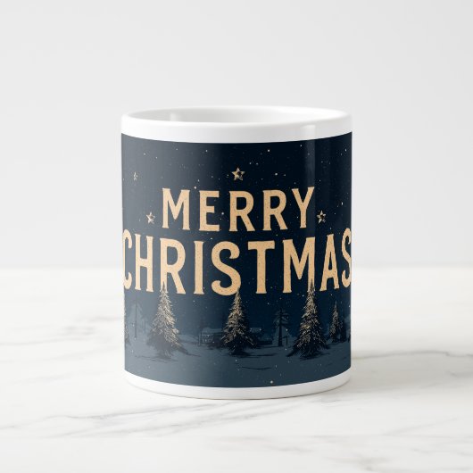 🎄 Enchanted Winter Night Mug 🌟 Extra Grote Beker (Voorkant)
