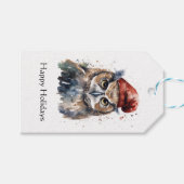 Enchanted Winter Owl, op maat Cadeaulabel (Voorkant (Horizontaal))