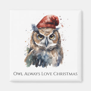 Enchanted Winter Owl, op maat Magneet