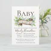 Enchanted Woodland Baby shower Invitation Kaart (Staand voorkant)